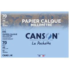 Papier Calque Millimétré A4 Traits Marron A4 CANSON