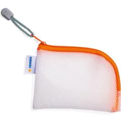 Pochette à filet avec fermeture éclair - A7 - Transparent / Orange : HERMA Mesh Bags image