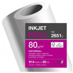 Papier pour Traceur jet d'encre - 914 mm x 50 m : CLAIREFONTAINE Visuel