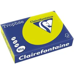 Ramette de 500 feuilles A3 Trophée - Vert fluo CLAIREFONTAINE 2882C