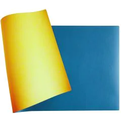 Sous-mains Bicolore de bureau - 400 x 800 mm - Safran/Turquoise : EXACOMPTA Bee Blue image