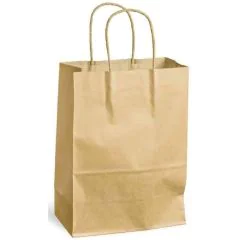 Sac en papier avec anse - 180 x 80 x 240 mm - Marron MAIL-MEDIA Lot de 300 visuel