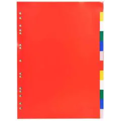 Jeu de 12 intercalaires souples en PP - Format A4 - Assortiment EXACOMPTA Image