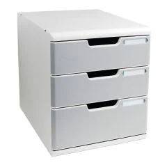 EXACOMPTA : Module de rangement 3 tiroirs Modulo - Gris/Granit