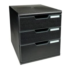 EXACOMPTA : Module de rangement 3 tiroirs Modulo - Noir 325414D
