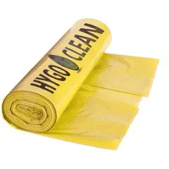Sacs Poubelle - 120 litres - Jaune : HYGO CLEAN Lot de 25