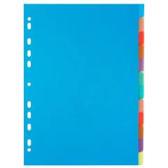 Jeu de 12 intercalaires translucides Chromaline - Format A4 - Assortiment EXACOMPTA