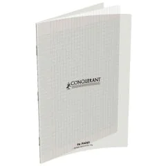 Cahier d'écolier - 96 pages Grands carreaux - 210 x 297 mm - Polypro Incolore : CONQUERANT Image
