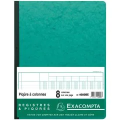 Registre de 8 colonnes 320 x 250 mm 4080E Exacompta