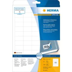 HERMA : Étiquettes adhésives blanches 4212 - 38,1 x 21,2 mm