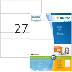 Étiquettes adhésives - 70 x 32 mm - Blanc : HERMA Premium Lot de 2700 Modèle