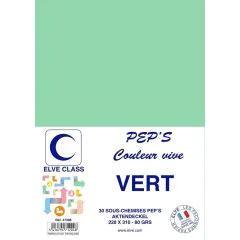 Sous-Chemise pour dossier A4 - Vert ELVE Pep's Lot de 30