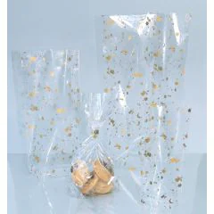 Sachet transparent avec fond - Motifs de Noël - 145 x 235 mm : FOLIA Lot de 10 Modèle