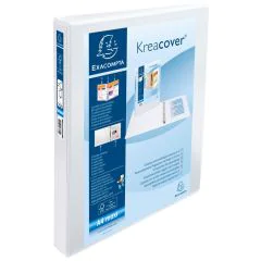 EXACOMPTA 51822E : Classeurs personnalisables avec 3 pochettes - Blanc