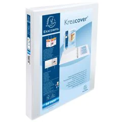 EXACOMPTA 51846E : classeurs personnalisables avec 3 pochettes - Blanc - Dos de 44 mm