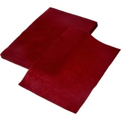 Feutrine de Bricolage - Rouge foncé - 200 x 300 mm : FOLIA Lot de 10 Modèle