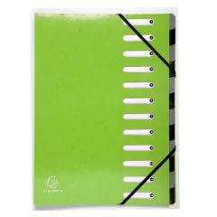 53923E EXACOMPTA  : Trieur avec élastiques  Vert anis
