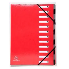 53925E EXACOMPTA  : Trieur avec élastiques  Rouge