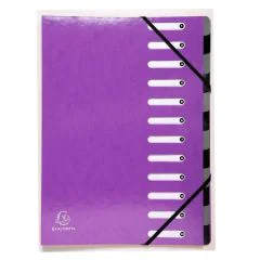 53926E EXACOMPTA  : Trieur avec élastiques Violet