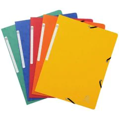 Chemise à élastiques sans rabat Carte lustrée - Assortiment de couleurs : EXACOMPTA Modèle