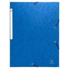 EXACOMPTA 5592E : Chemises à élastiques sans rabats Bleu