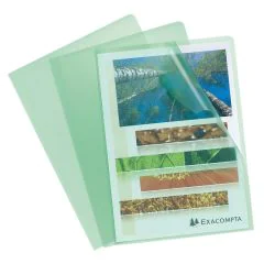 EXACOMPTA 56113E : Pochettes à coins A4 - PP12  Vert