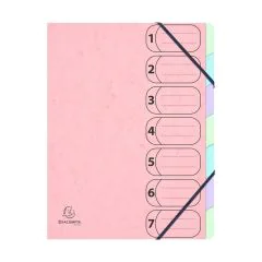 Trieur 7 compartiments - Assortiment : EXACOMPTA Harmonika Aquarel mauve