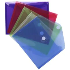 Lot de 5 Pochettes Enveloppes avec velcro - A5 240 x 180 mm : EXACOMPTA Modèle
