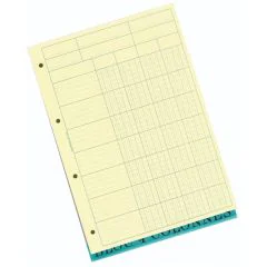 EXACOMPTA Bloc Audit - Jaune - 4 colonnes avec en-tête 5704E