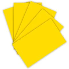 Carton de Bricolage 500 x 700 mm - Jaune banane - 300 g/m² : FOLIA Lot de 10 Modèle