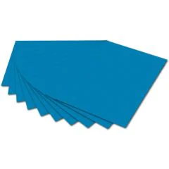 Carton de Bricolage 500 x 700 mm - Bleu moyen - 300 g/m² : FOLIA Lot de 10 Visuel
