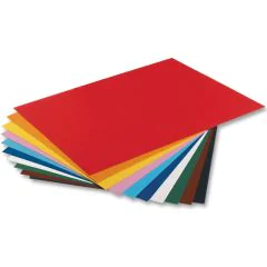 Feuilles de papier de couleur - 500 x 700 mm - Couleurs assorties : FOLIA Visuel