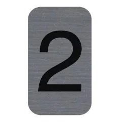 Plaque verticale adhésive de signalisation - Chiffre 2 : EXACOMPTA image