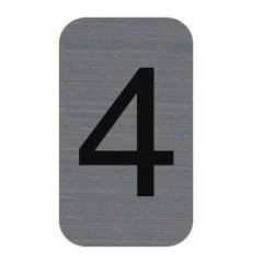 Plaque verticale adhésive de signalisation - Chiffre 4 : EXACOMPTA image