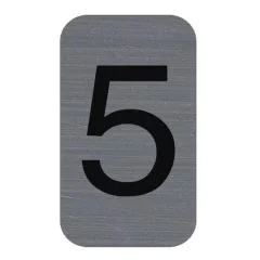 Plaque verticale adhésive de signalisation - Chiffre 5 : EXACOMPTA image