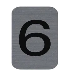 Plaque verticale adhésive de signalisation - Chiffre 6 : EXACOMPTA image