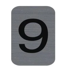 Plaque verticale adhésive de signalisation - Chiffre 9 : EXACOMPTA image