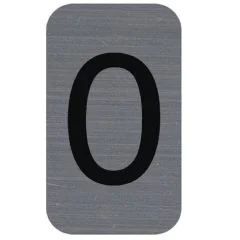 Plaque verticale adhésive de signalisation - Chiffre 0 : EXACOMPTA image