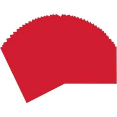 Carton de Bricolage 700 x 1000 mm - Rouge Vif - 300 g/m² FOLIA Lot de 10