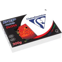 Ramette de papier de 250 feuilles A4 DCP - 200 g - Blanc brillant : CLAIREFONTAINE Visuel