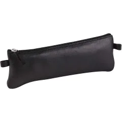 Trousse plate pour stylos - Cuir Noir : CLAIREFONTAINE Photo