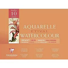 Bloc aquarelle - 180 x 240 mm - Lot de 4 : CLAIREFONTAINE Etival Watercolour image