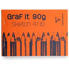 Bloc de 80 feuilles de papier à dessin A5 : CLAIREFONTAINE GraF It Modèle