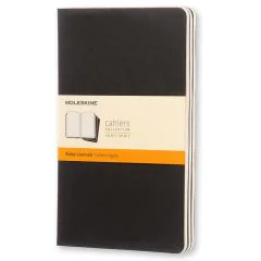 Carnet de Notes Ligné 21 x 13 cm - Noir MOLESKINE Lot de 3