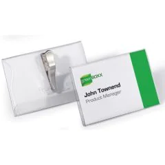 Lot de 25 Badges avec une pince crocodile - 90 x 54 mm : DURABLE Visuel