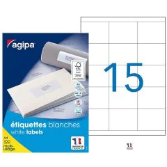 Étiquettes adhésives 70 x 50,8 mm AGIPA 118996 image