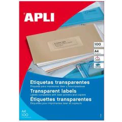 Étiquettes adhésives translucides 48,5 x 25,4 mm APLI 130142