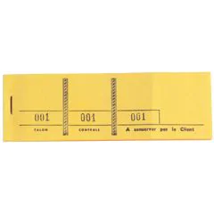 Passe-partout Jaune Carnet de tickets Coupon modèle