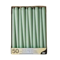 Bougie chandelier - Vert Jade 25 cm : PAP STAR Lot de 50 image