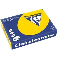 Ramette de papier Trophée de 250 feuilles A4 160g - Jaune Or : CLAIREFONTAINE Image